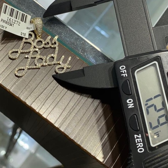 BOSS LADY 10KT REAL Gold Certified Diamond Pendant - Picture 3 of 5